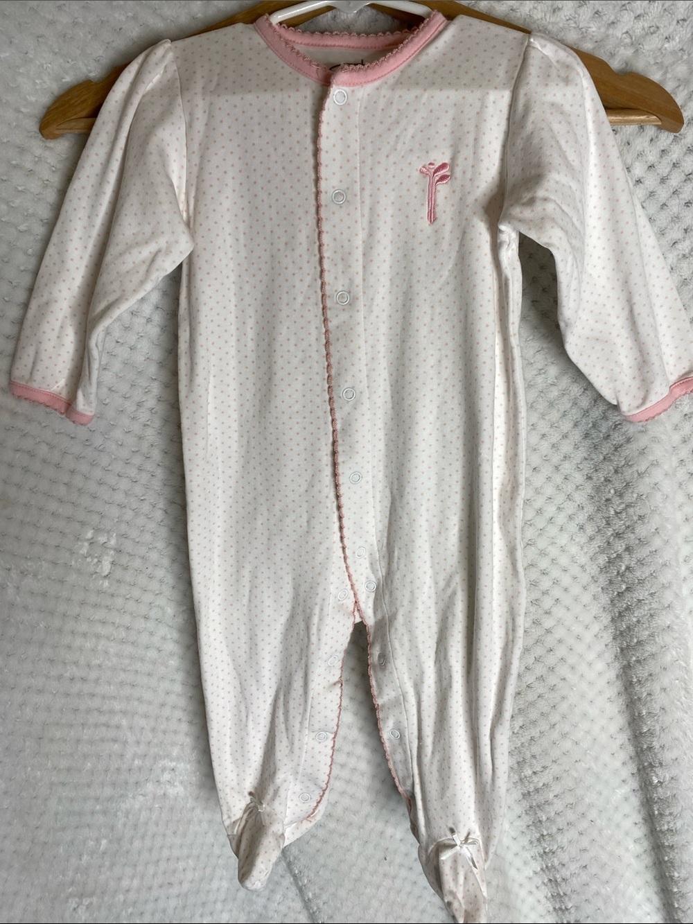 Garb Layette Pink White Golf theme Footed Sleeper